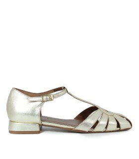 ZAPATOS RETRO DE PIEL METALIZADA ORO VEXED NEUSA 5954 METAL