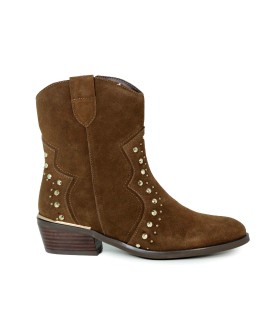 BOTINES BOHEMIOS CON TACHUELAS ALMA EN PENA 52755 CAMEL