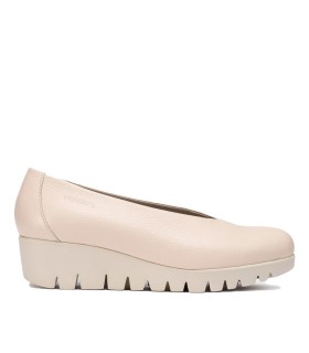 ZAPATO PIEL DE CUÑA DE MUJER WONDERS FLY C-33100 BEIGE
