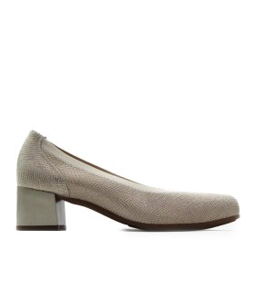 ZAPATO DE SALÓN CON TACÓN EN PIEL PITILLOS 11130 ORO