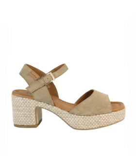 SANDALIAS CÓMODAS ESTILO BOHO CHIC PARA MUJER EN PIEL SERRAJE PENELOPE 6461 CAMEL