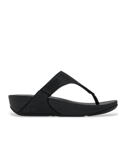 SANDALIAS FIT FLOP NEGRAS PARA MUJER A4Z-001 LULU SHIMMERGLITZ-CONFORT, DISEÑO Y Tecnología Microwobbleboard™