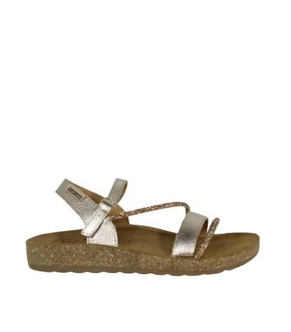 SANDALIAS DE TIRAS EN PIEL PARA MUJER THE HAPPY MONK FORMENTERA-009 ORO