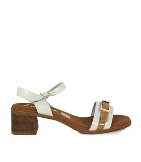 SANDALIAS DE PIEL CON PLANTA DE GEL PARA MUJER APLAUSO 5907 HIELO