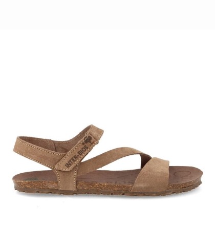 SANDALIA BAREFOOT DE PIEL PARA MUJER INTERBIOS 1001 BEIGE
