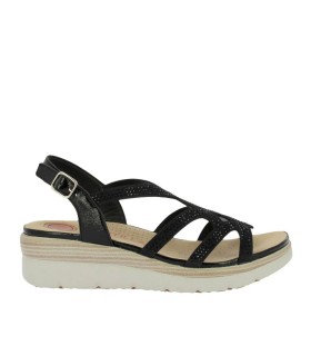 SANDALIAS CONFORT CON DETALLE DE BRILLOS PARA MUJER DOCTOR CUTILLAS 31803 NEGRO