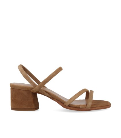 SANDALIA DE TACÓN EN PIEL DE ANTE PARA MUJER BRYAN STEEP WISE 2614 LINCON