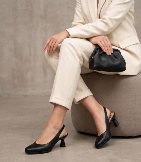 ZAPATO DE TACÓN DESTALONADO DESIREE MAIA 1 NEGRO