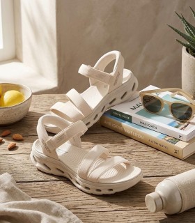 SANDALIAS BEIGE CON VELCROS SKECHERS Slip-ins: GO WALK Glide-Step 2.0 Sandal - Ella 141269