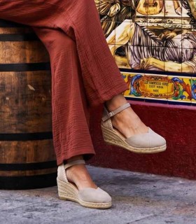 ALPARGATAS DE CUÑA DE YUTE GAIMO CLOE 5 CAMEL