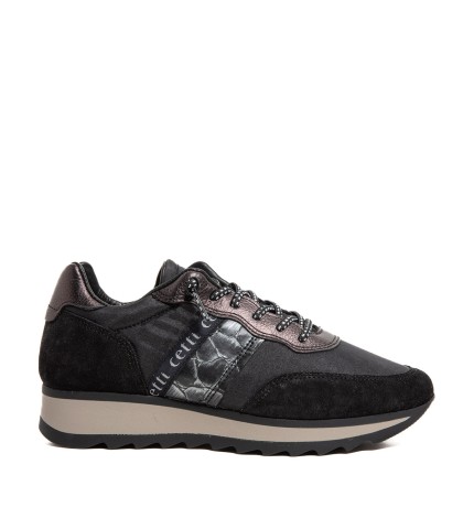 ZAPATILLAS URBANAS COMBINADAS MUJER CETTI 849 NEGRO