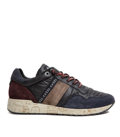ZAPATILLAS PIEL DE HOMBRE CON CORDONES ELÁSTICOS CETTI 1370 NEGRO