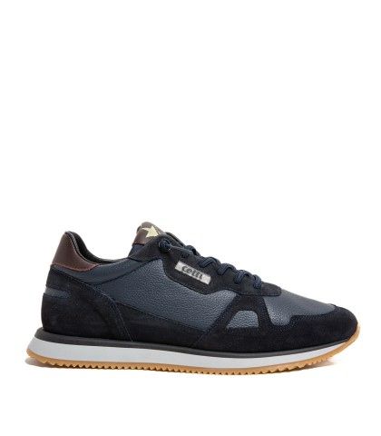 ZAPATILLAS PIEL DE HOMBRE CON CORDONES ELÁSTICOS CETTI 1397 MARINO