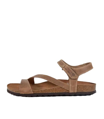 SANDALIA BAREFOOT DE PIEL PARA MUJER INTERBIOS 1004 BEIGE