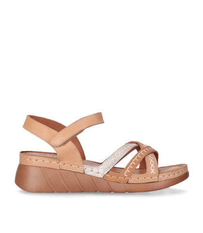 SANDALIAS CONFORT DE PIEL PARA MUJER CHIKA 10 RELAX 04 CAMEL