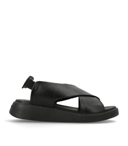 SANDALIAS CONFORT NEGRA DE PIEL PARA MUJER THE HAPPY MONK COSTA 001