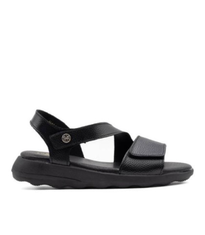 SANDALIA PLANA DE PIEL CONFORT THE HAPPY MONK NALU 003 NEGRO