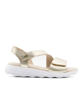 SANDALIA PLANA DE PIEL CONFORT PARA MUJER THE HAPPY MONK NALU 003 ORO