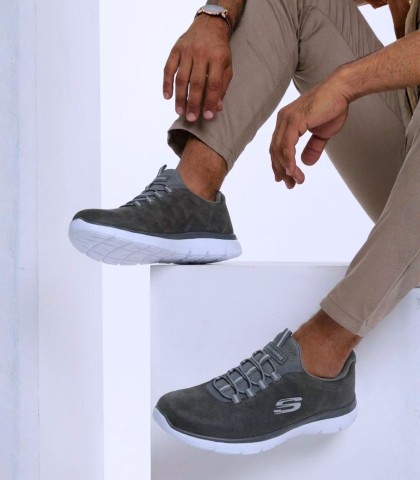 ZAPATILLAS DEPORTIVAS LIGERAS SKECHERS SUMMINTS - ITZ BAZIK 88888301 GRIS