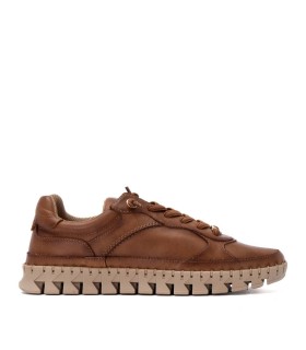 ZAPATILLAS DE PIEL CON CORDÓN ELÁSTICO PARA MUJER CARMELA 164218 CAMEL