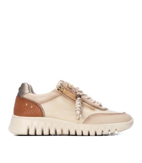 ZAPATILLAS CASUAL DE PIEL PARA MUJR CARMELA 164244 BEIGE