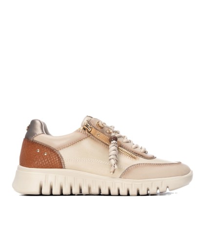 ZAPATILLAS CASUAL DE PIEL PARA MUJR CARMELA 164244 BEIGE