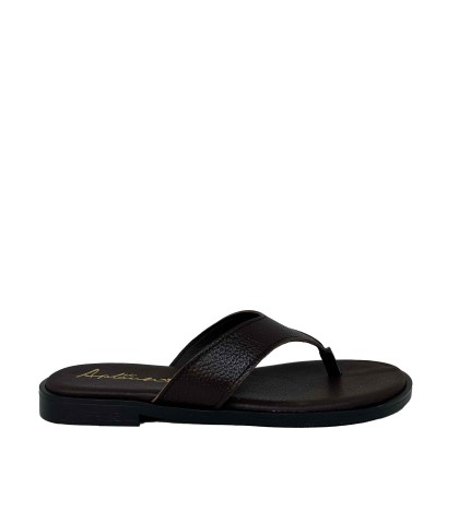 SANDALIAS DE DEDO DE PIEL MARRÓN PARA MUJER APLAUSO DOYA 5828