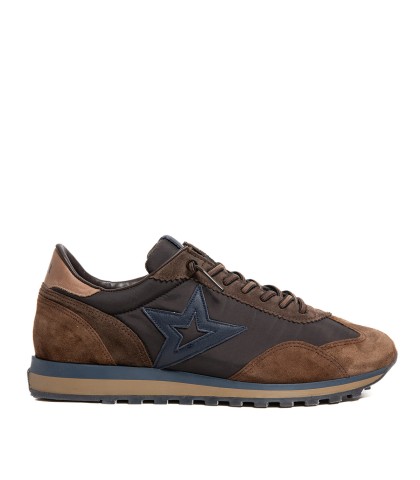 ZAPATILLAS PIEL DE HOMBRE CON CORDONES ELÁSTICOS CETTI 1259 MARRÓN