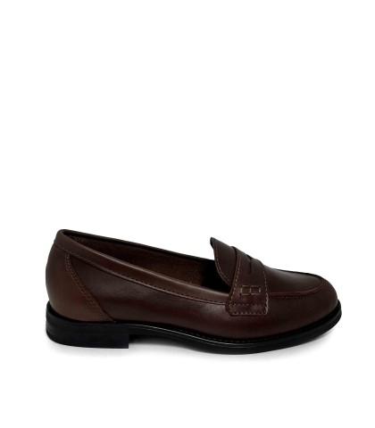 MOCASINES DE MODA EN PIEL PARA MUJER APLAUSO 1101 CHOCOLATE