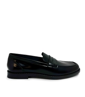 MOCASÍN DE PIEL CON ANTIFAZ PARA MUJER APLAUSO 5306 NEGRO