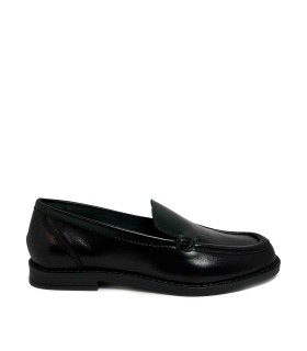 MOCASINES DE PIEL CON PALA LISA PARA MUJER APLAUSO 5322 NEGRO