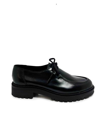 ZAPATOS DE CORDONES EN PIEL PARA MUJER APLAUSO 5709 NEGRO