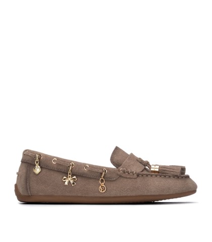 ZAPATOS CASUAL DE PIEL DE SERRAJE PARA MUJER CARMELA 164147 TAUPE