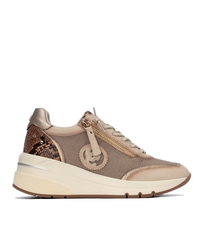 ZAPATILLAS CASUAL DE PIEL PARA MUJER CARMELA 164228 BEIGE