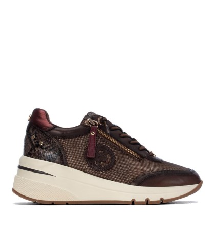 ZAPATILLAS CASUAL DE PIEL CARMELA 164228 MARRÓN