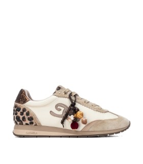 ZAPATILLAS CASUAL DE PIEL PARA MUJER CARMELA 164234 BEIGE