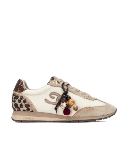 ZAPATILLAS CASUAL DE PIEL PARA MUJER CARMELA 164234 BEIGE