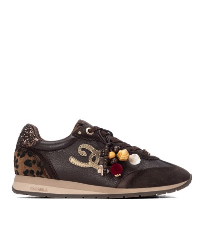 ZAPATILLAS CASUAL DE PIEL PARA MUJER CARMELA 164234 MARRÓN
