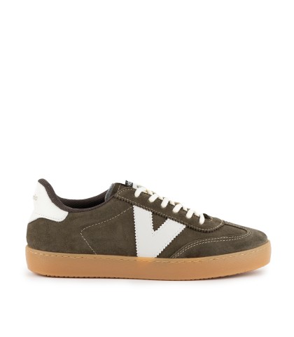 ZAPATILLA CASUAL DE PIEL PARA MUJER 1126218 VICTORIA KAKI
