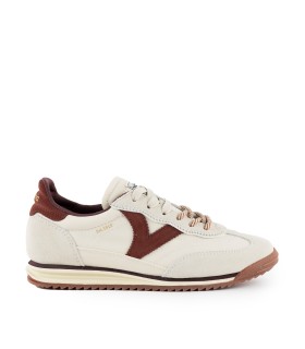 ZAPATILLA URBANA EN PIEL DE MUJER VICTORIA SATURNO SERRAJE & NYLON 1158113 CREMA