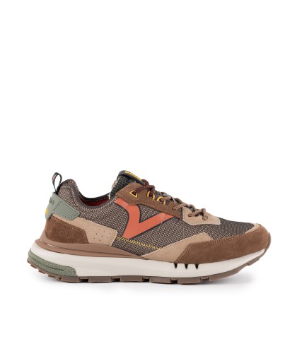 ZAPATILLA URBANA DE HOBRE EN PIEL VICTORIA WING EVO-COLOR MIX 8811107 MARRÓN