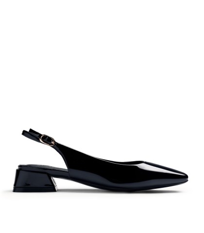 ZAPATOS DE TACÓN DESTALONADOS EN CHAROL GIOSEPPO 80023 NEGRO
