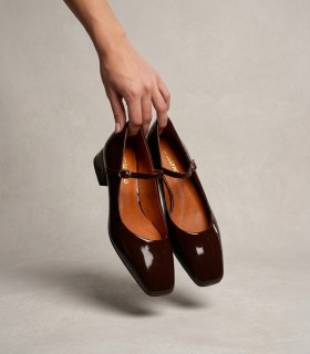 ZAPATOS MARY-JANE EFECTO CHAROL GIOSEPPO 80828 MARRÓN