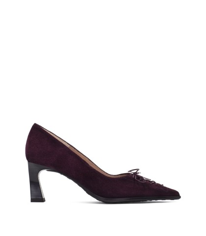 ZAPATO DE SALÓN ELEGANTE EN PIEL DE ANTE HISPANITAS PARIS HI264951 BURDEOS