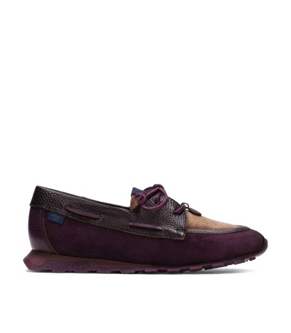NAÚTICO CASUAL DE MUJER EN PIEL DE ANTE HISPANITAS ZINNIA CHI264908 BURDEOS