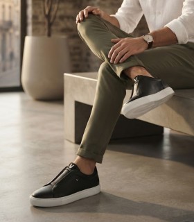 ZAPATILLAS CASUALES DE PIEL MARTINELLI HASTINGS 1738-2951R NEGRO