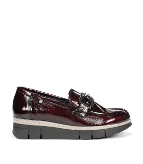 MOCASINES EN PIEL CHAROL PARA MUJER DORKING INDIA D9325 BURDEOS