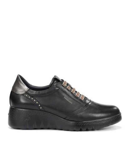 ZAPATO CONFORT DE PIEL NEGRO PARA MUJER FLUCHOS LIVE F2096