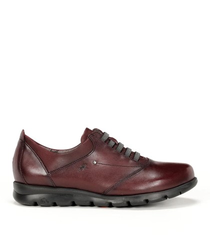 ZAPATOS CON ELÁSTICOS DE PIEL FLUCHOS SUSAN F0354 BURDEOS