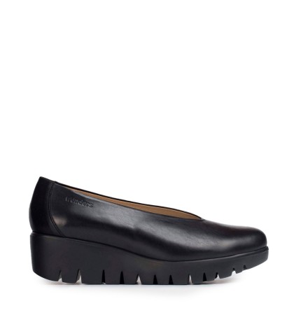 ZAPATO DE MUJER CON CUÑA WONDER FLY 100 C-33100 NEGRO